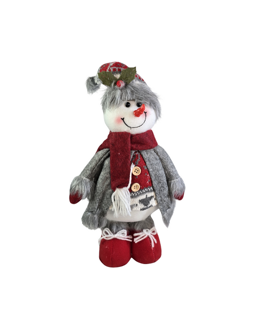 PELUCHE DECORATIVO 30CM (MUÑECO DE NIEVE) MAXI