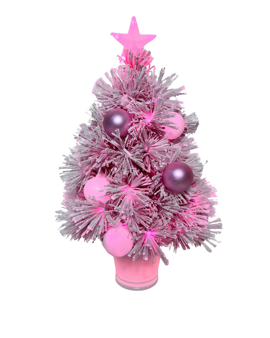PINO DE MESA CON LUCES 60CMS (ROSADO)