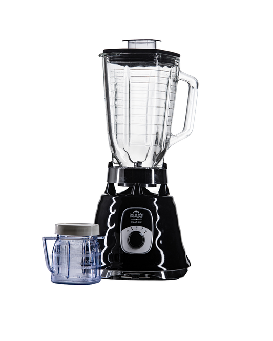 LICUADORA CROMADA 3VEL. 750W V/VID (NEGRA) MAXI